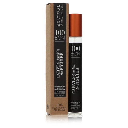 100 Bon Carvi & Jardin De Figuier by 100 Bon Mini Concentree De Parfum (Unisex Refillable) .5 oz for Men - Lamas Perfume