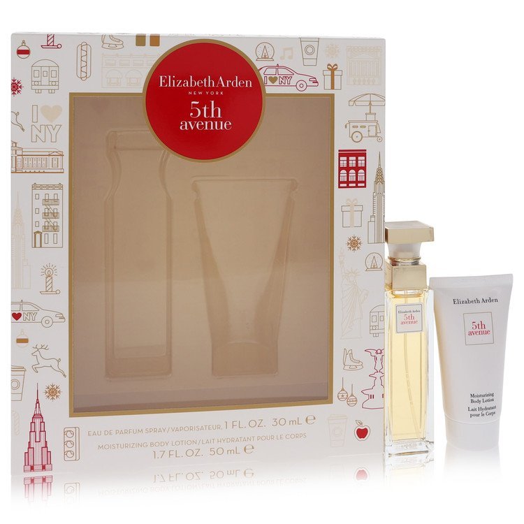 5Th Avenue by Elizabeth Arden Gift Set -- 1 oz Eau De Parfum Spray + 1.7 oz Body Lotion for Women - Lamas Perfume