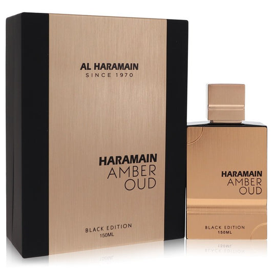 Al Haramain Amber Oud Black Edition by Al Haramain Gift Set 5 oz 5 oz Eau De Parfum Spray + 0.34 oz Refillable Spray for Men - Lamas Perfume