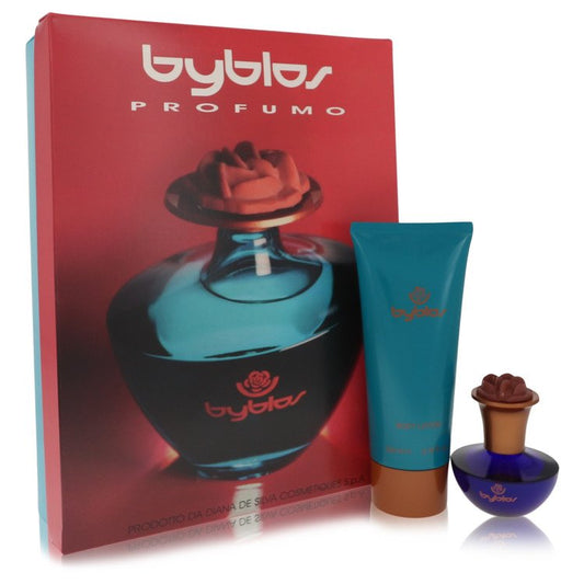 Byblos by Byblos Gift Set -- 1.68 oz Eau De Parfum Spray + 6.75 Body Lotion for Women - Lamas Perfume