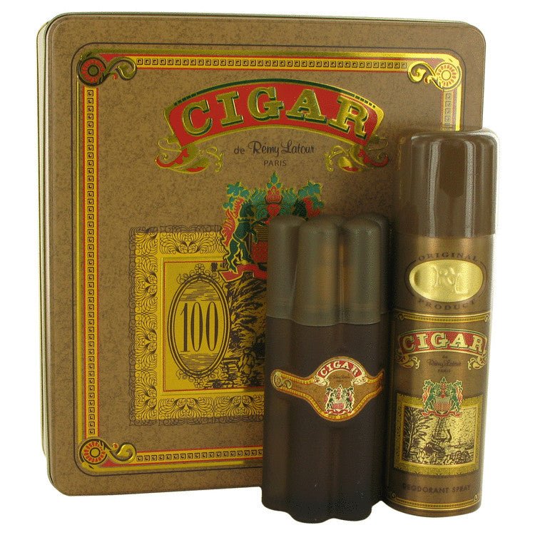 Cigar by Remy Latour Gift Set -- 3.3 oz Eau De Toilette Spray + 6.6 oz Deodorant for Men - Lamas Perfume