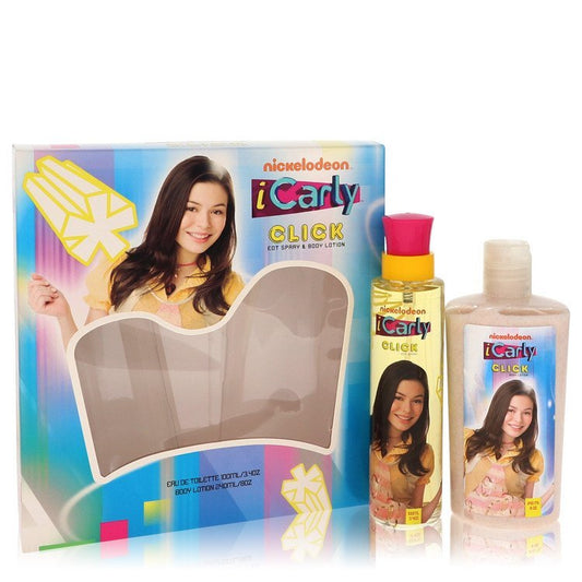 iCarly Click by Marmol & Son Gift Set -- 3.4 oz Eau De Toilette Spray + 8 oz Body Lotion for Women - Lamas Perfume