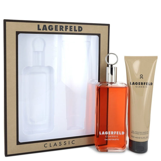 Lagerfeld by Karl Lagerfeld Gift Set -- 5 oz Eau De Toilette pray + 5 oz Shower Gel for Men - Lamas Perfume