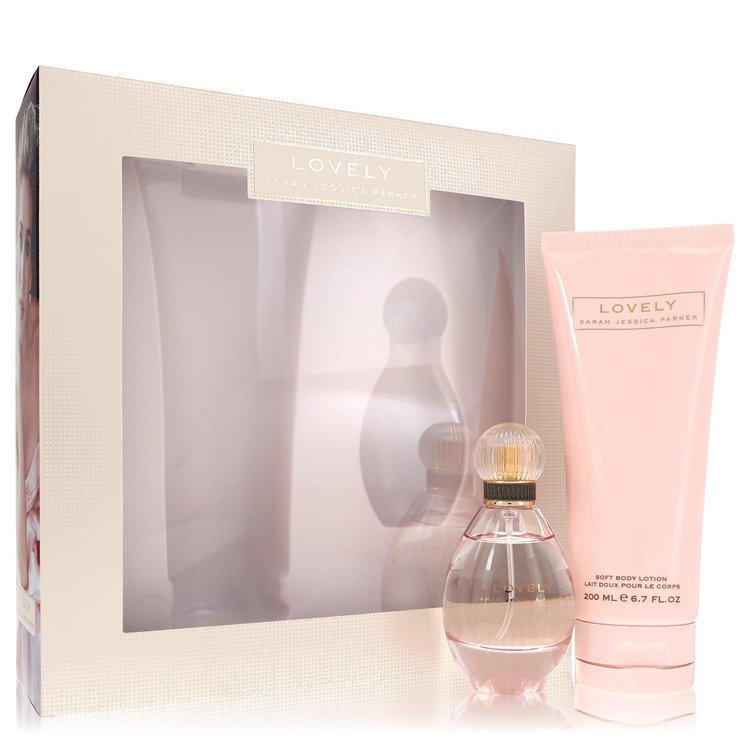 Lovely by Sarah Jessica Parker Gift Set -- 1.7 oz Eau De Parfum Spray + 6.7 oz Body Lotion for Women - Lamas Perfume