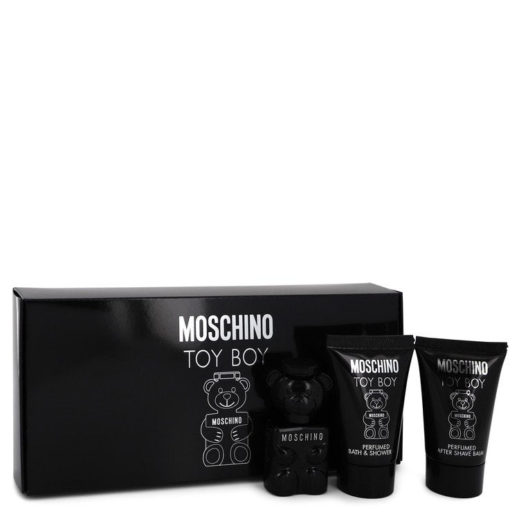 Moschino Toy Boy by Moschino Gift Set -- .17 oz Mini EDP + .8 oz Shower Gel + .8 oz After Shave Balm for Men - Lamas Perfume