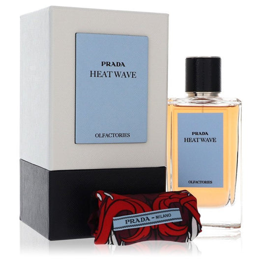 Prada Olfactories Heat Wave by Prada Eau De Parfum Spray with Gift Pouch (Unisex) 3.4 oz 3.4 oz Eau de Parfum Spray + Gift Pouch for Men - Lamas Perfume